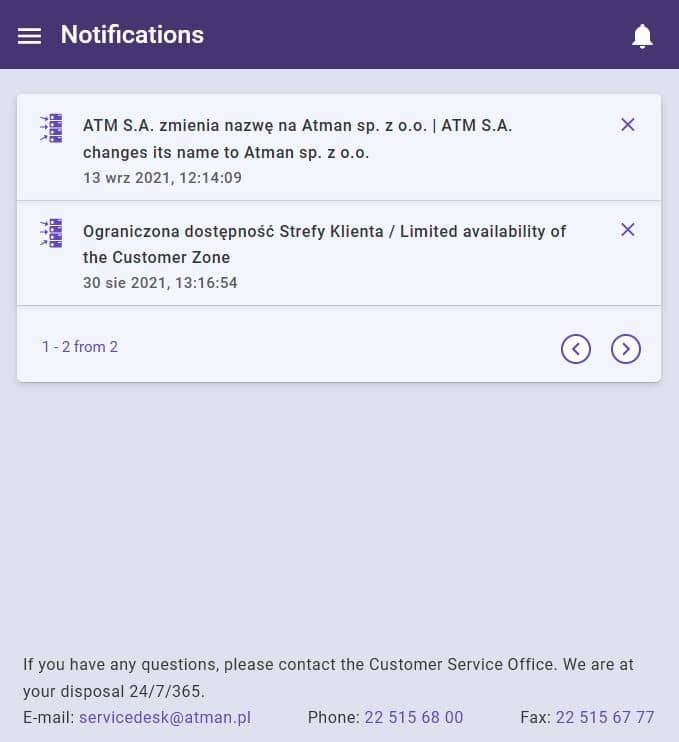 Strefa Klienta-komunikacja