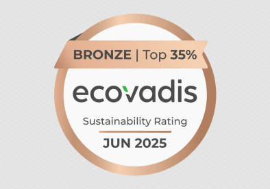 Medal: BRONZE | Top 35%; the EcoVadis logo, Sustainability Rating; June 2025