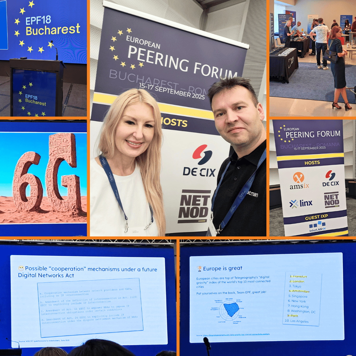 Kolaż zdjęć z EPF 2025 w Bukareszcie